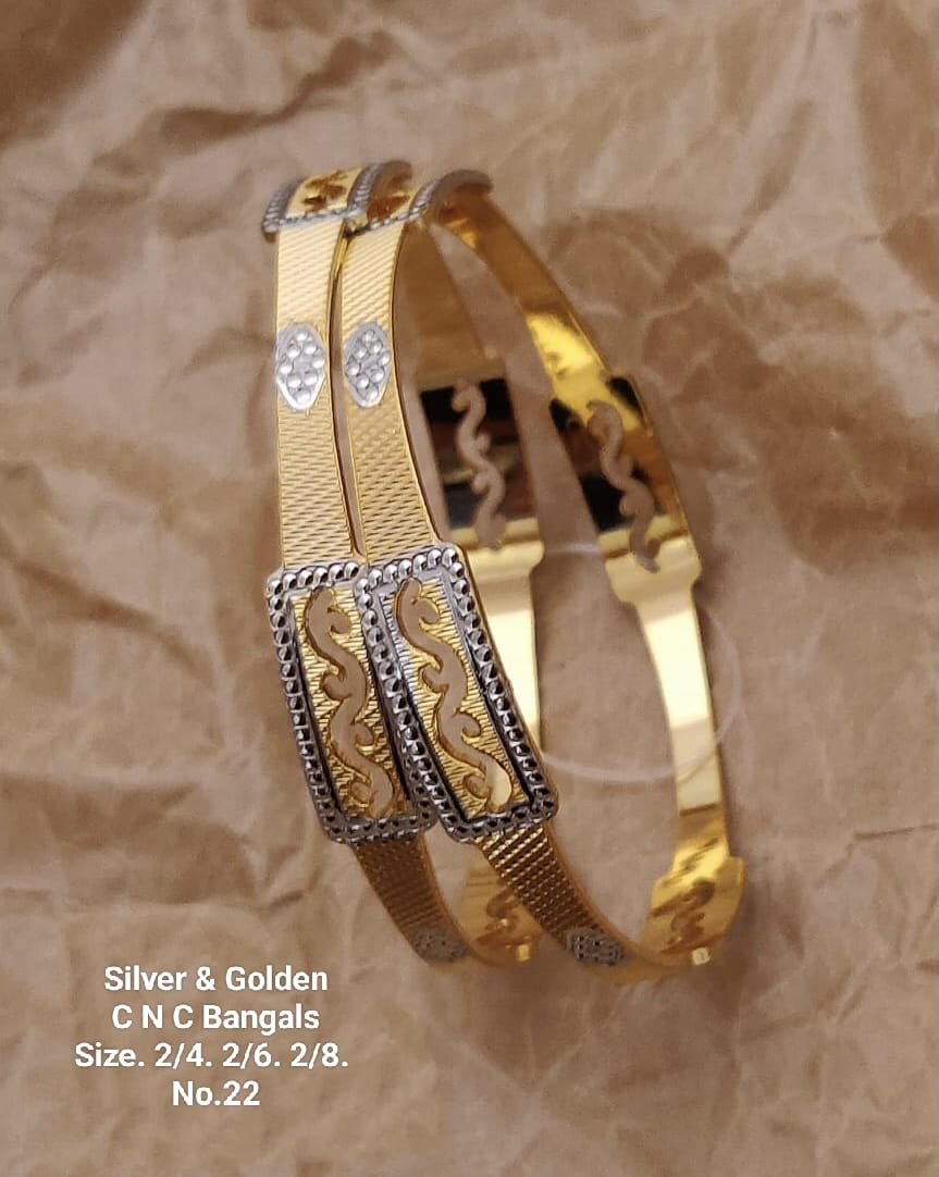 Silver And Golden Fancy Designer Bangles Catalog
